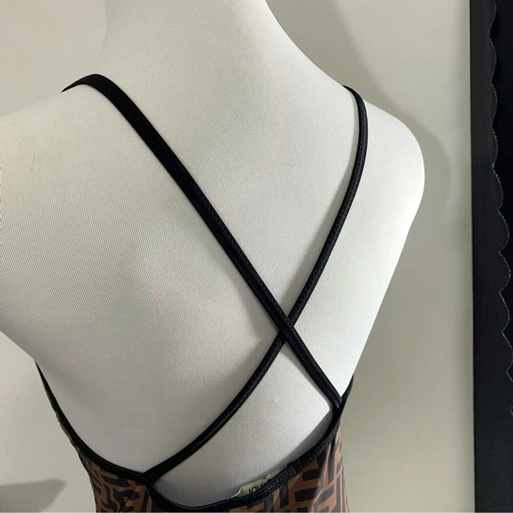 FENDI FF Logo V Neck Swimsuit Body Suit☑️☑️ - Picture 6 of 6